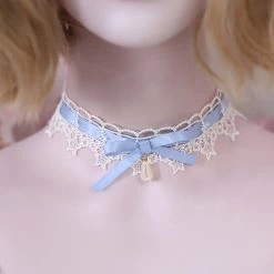 Juwas Kawaii Teardrop Pearl Choker Necklace