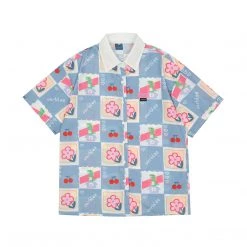 Juwas NEW ARRIVAL Harajuku Flowers Print Pajama Top