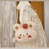 Juwas NEW ARRIVAL Fluffy Teddy Bear Pearl Sling Bag