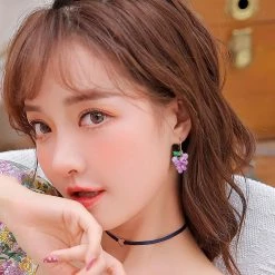 Juwas Sweet Grapes Silver Earrings NEW ARRIVAL