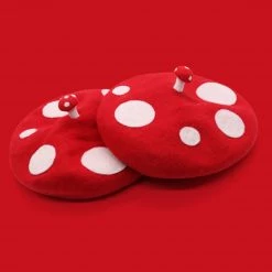 Juwas NEW ARRIVAL Cute Mushroom Wool Beret
