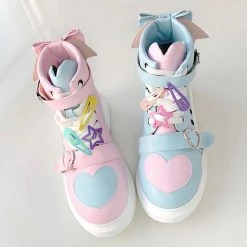 Juwas Bow Love Heart High Top Sneakers NEW ARRIVAL