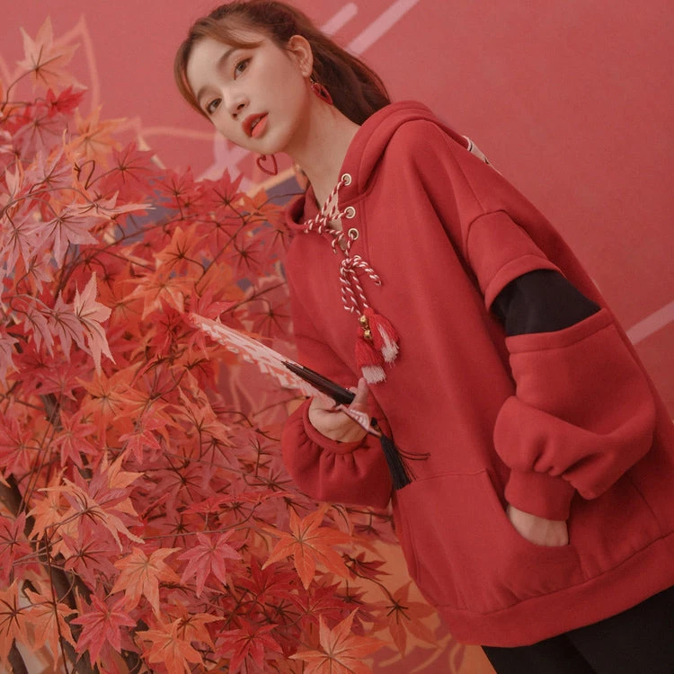 -Juwas Japanese Fox Oversize Long Sleeves Hoodie 4 -Juwas Japanese Fox Oversize Long Sleeves Hoodie