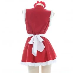 Juwas CLOTHING Cheongsam Red Maid Cosplay Outfit