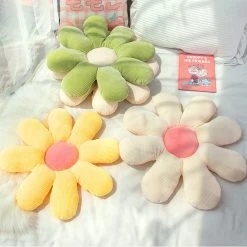Juwas NEW ARRIVAL Daisy Flower Soft Plush Pillow Cushion