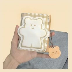 Juwas Kawaii Checkered Bear Square Wallet