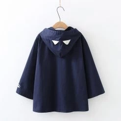Juwas Cat Ears Embroidery Cap Coat CLOTHING