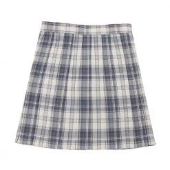 Juwas CLOTHING Japanese School Girl Grey Checkered Short Skirt