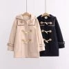 Juwas Pure Color Sailor Collar Hooded Coat CLOTHING