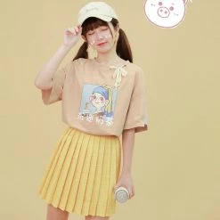 Juwas Milk Tea Print T-shirt 10 Juwas Milk Tea Print T-shirt