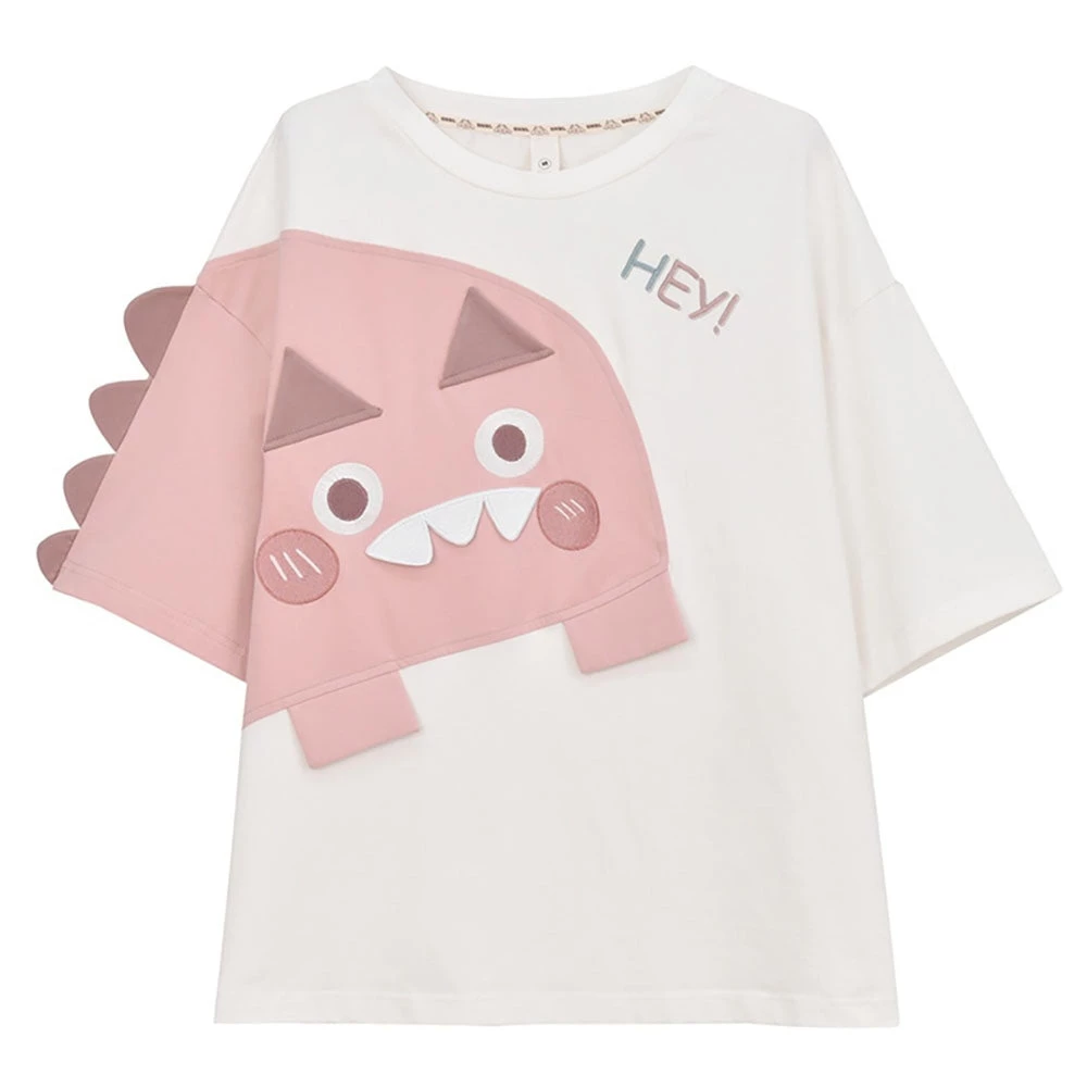 Juwas Kawaii Blushing Pink Dinosaur Shirt NEW ARRIVAL 8 Juwas Kawaii Blushing Pink Dinosaur Shirt NEW ARRIVAL