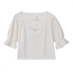Juwas NEW ARRIVAL Princess Castle Embroidered Blouse Top