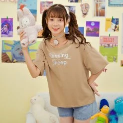 Juwas Running Sheep Choker Shirt NEW ARRIVAL