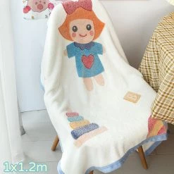 Juwas NEW ARRIVAL Cute Cartoon Printed Velvet Towel