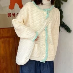 Juwas Lazy Ruffles Loose Knitted Sweater