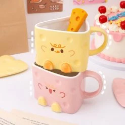 Juwas Cute Cheese Mug