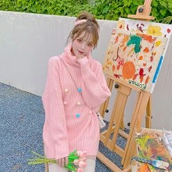 Juwas Cuteness Oversized Sweater CLOTHING