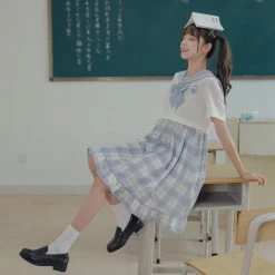 Juwas NEW ARRIVAL Kawaii Plaid Junior Uniform Dress 13 Juwas NEW ARRIVAL Kawaii Plaid Junior Uniform Dress