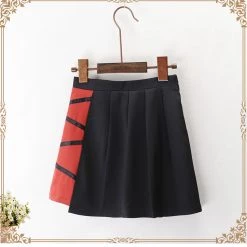 Juwas CLOTHING Gothic Spring Flower Two-Tone Mini Skirt