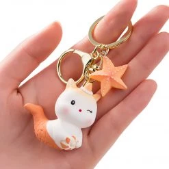 Juwas Cute Mermaid Starfish Keychain NEW ARRIVAL