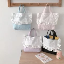 Juwas NEW ARRIVAL Ruffled Mini Bucket Handbag