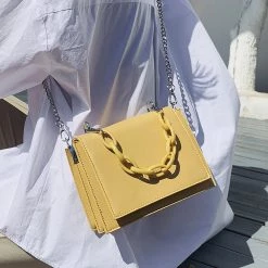 Juwas HOME&LIFESTYLE Basic Square Chain Sling Bag