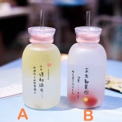 Juwas.com Online Store Kawaii Glass Drink Bottles