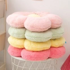 Juwas NEW ARRIVAL Kawaii Pastel Flowers Soft Chair Cushion