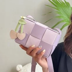 Juwas Color Block Knit Crossbody Bag NEW ARRIVAL