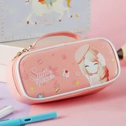 Juwas NEW ARRIVAL Sweet Smile Flower Girl Hardbound Pencil Case