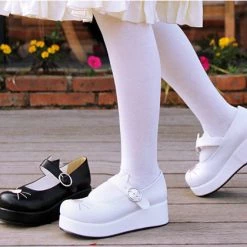 Juwas Heart Embroidered Round Tip Toe Platform Shoes NEW ARRIVAL