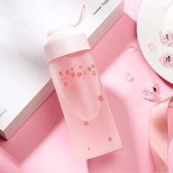 Juwas.com Online Store NEW ARRIVAL Kawaii Japanese Sakura Color Changing Water Bottle