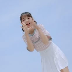 Juwas Sweet Pat Sandwich Striped T-Shirt NEW ARRIVAL