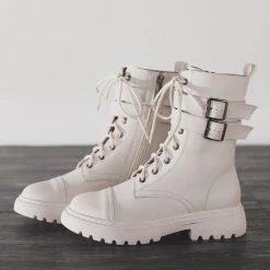 Juwas Chic Ankle High Lace Martin Boots