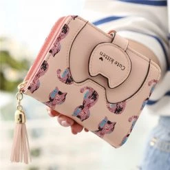 Juwas.com Online Store Cute Kitten Printed Credit Card Holder Wallet Purse NEW ARRIVAL