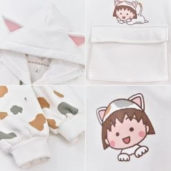 -Juwas Kawaii Maruko Cartoon Back Pocket Hoodies NEW ARRIVAL