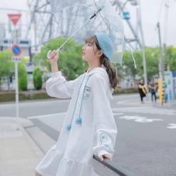 -Juwas NEW ARRIVAL Simple Kawaii Hamster Themed Hoodie Dress