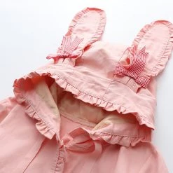 Juwas CLOTHING Sweet Rabbit Ears Lace Hooded Coat