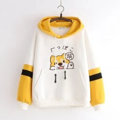 Juwas CLOTHING Japanese Shiba Inu Embroidery Warm Hoodie