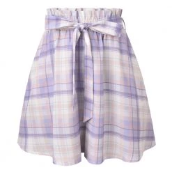 Juwas NEW ARRIVAL Kawaii Plaid Waist Wrap Shorts 13 Juwas NEW ARRIVAL Kawaii Plaid Waist Wrap Shorts