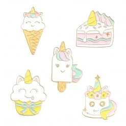 Juwas NEW ARRIVAL Ice Cream Unicorn Pin