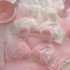 Juwas Cute Rabbit Furry Lingerie Set