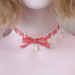 Juwas Kawaii Teardrop Pearl Choker Necklace