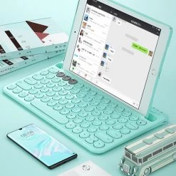 -Juwas Pastel Color Chargeable Wireless Bluetooth Keyboard For Phone And IPad NEW ARRIVAL