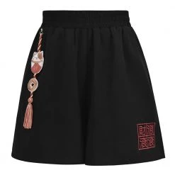 Juwas NEW ARRIVAL Lucky Chinese Amulet Black Short Pants 15 Juwas NEW ARRIVAL Lucky Chinese Amulet Black Short Pants
