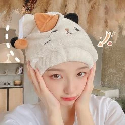 Juwas Kitty Ears Hair Drying Towels Cap NEW ARRIVAL