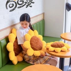 Juwas Sunflower Seat Cushion Throw Pillow