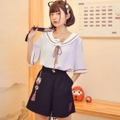 Juwas NEW ARRIVAL Lucky Chinese Amulet Black Short Pants 10 Juwas NEW ARRIVAL Lucky Chinese Amulet Black Short Pants