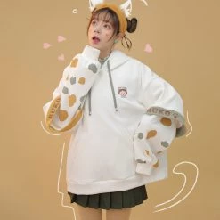 -Juwas Kawaii Maruko Cartoon Back Pocket Hoodies NEW ARRIVAL