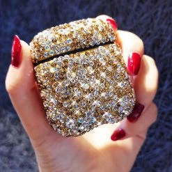 Juwas.com Online Store Luxury Rhinestone AirPods Case For AirPods 1 2